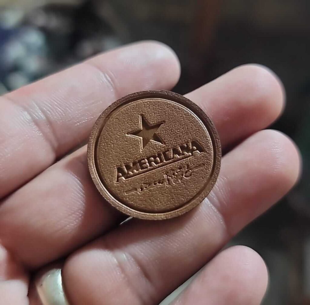 Leather embossing sample